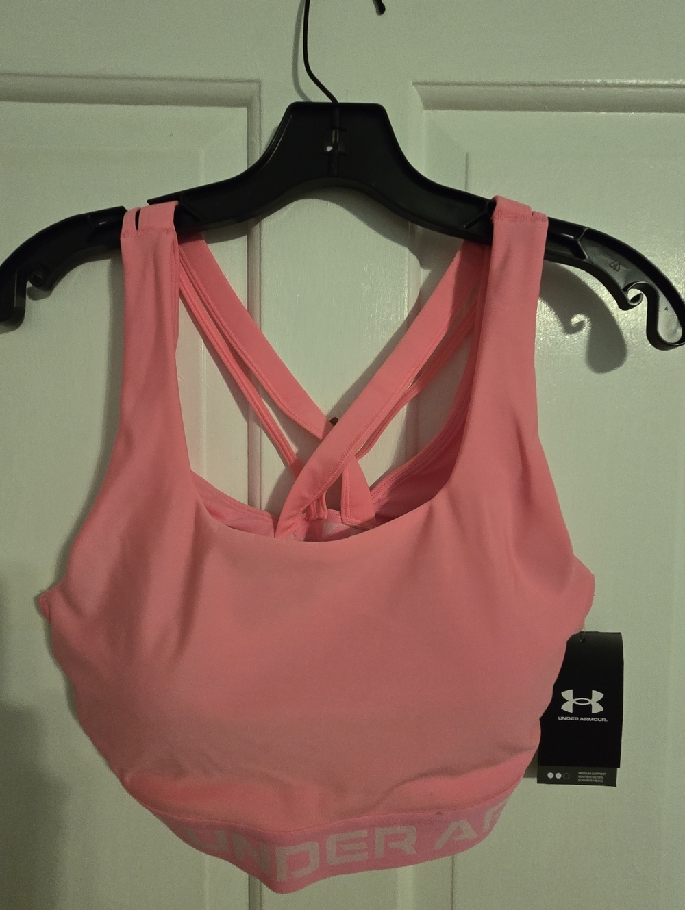 Under Armour Coral Pink Crisscross Sports Bra